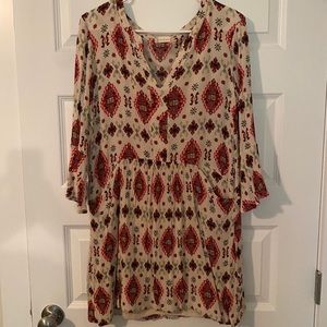 Lined dress with pockets